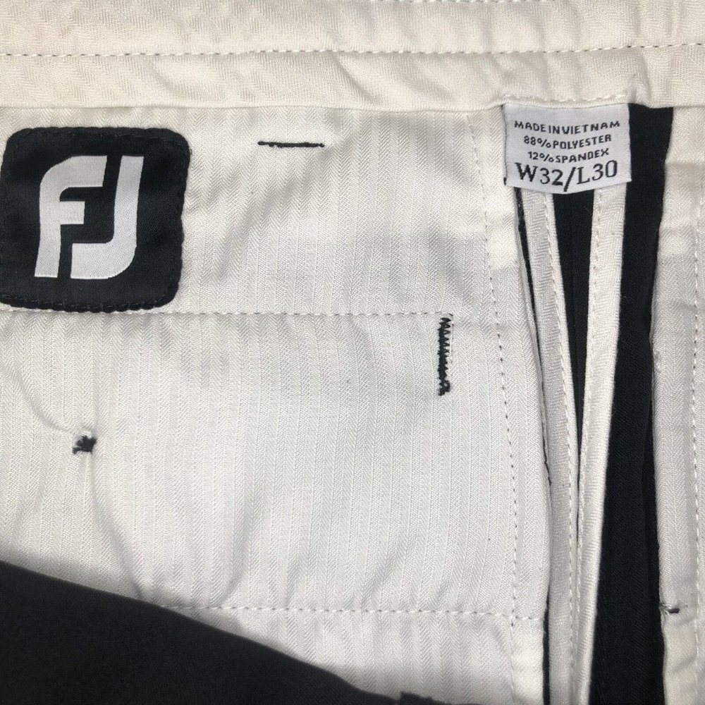 Footjoy Men's 32 Solid Black Stretch Athletic Fit… - image 6